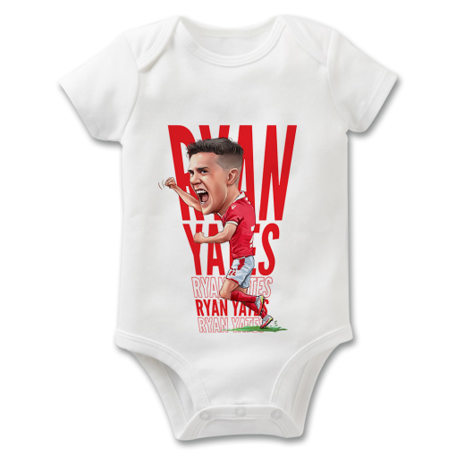 Ryan Yates Nottingham Forest The Football Artist Baby Grow