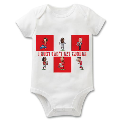 Nottingham Forest The Football Artist Baby Grow I Just Can't Get Enough