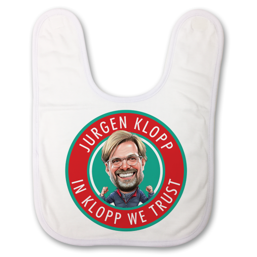In Klopp We Trust Badge Baby Bib