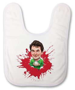 Brian Clough The Football Artist Baby Bib Splash