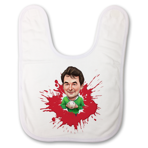 Brian Clough The Football Artist Baby Bib Splash