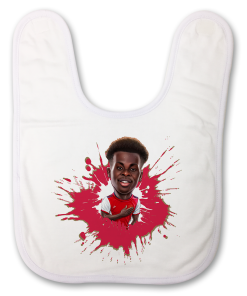 Bukayo Saka The Football Artist Baby Bib Splash