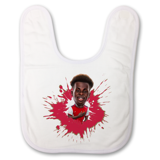 Bukayo Saka The Football Artist Baby Bib Splash