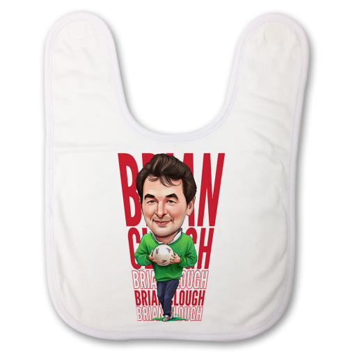 Brian Clough The Football Artist Baby Bib Text