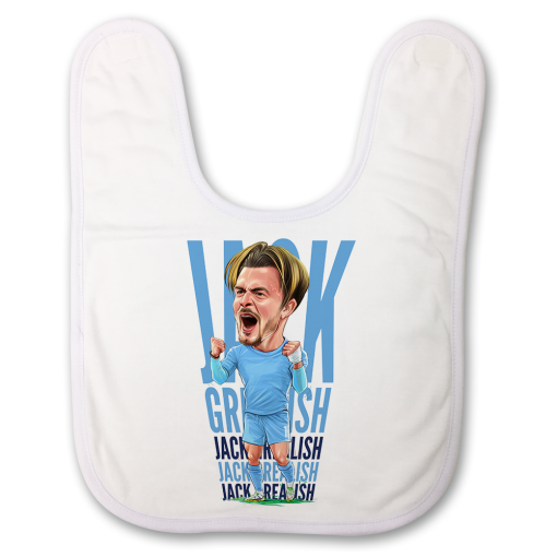 Jack Grealish The Football Artist Baby Bib Text
