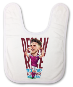 Declan Rice The Football Artist Baby Bib Text