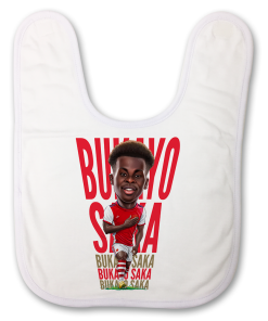 Bukayo Saka The Football Artist Baby Bib Text