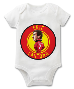Eric Cantona Badge The Football Artist Baby Grow