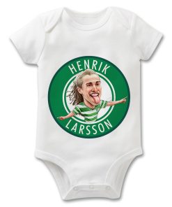 Henrik Larsson Badge The Football Artist Baby Grow