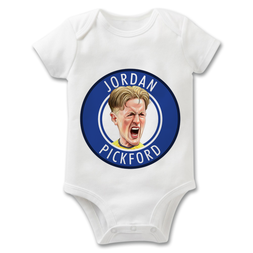 Jordan Pickford Badge The Football Artist Baby Grow