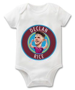 Declan Rice Badge The Football Artist Baby Grow