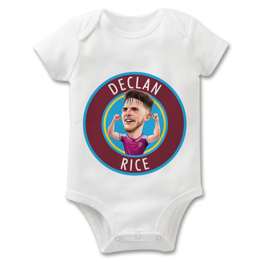 Declan Rice Badge The Football Artist Baby Grow