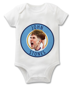 John Stones Badge The Football Artist Baby Grow