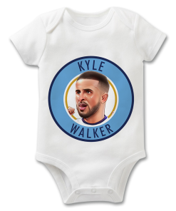 Kyle Walker Badge The Football Artist Baby Grow