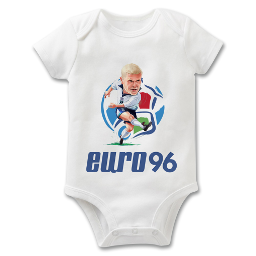 Gascoigne Euro 96 The Football Artist Baby Grow