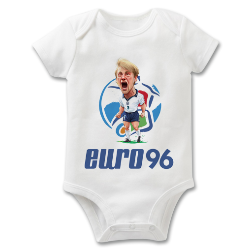 Stuart Pearce Euro 96 The Football Artist Baby Grow
