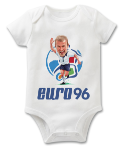 Alan Shearer Euro 96 The Football Artist Baby Grow