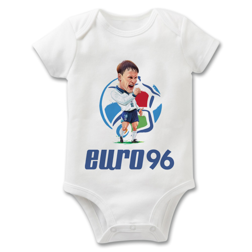 Teddy Sheringham Euro 96 The Football Artist Baby Grow