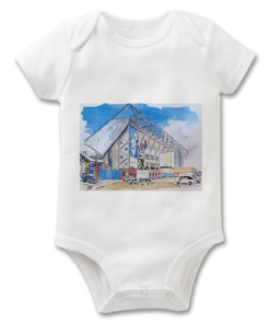 Leeds Utd Stadium Water Colour Baby Grow By Sam Edwards Artist
