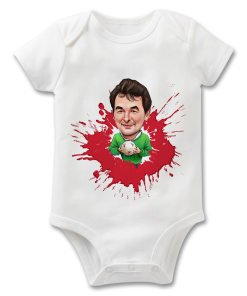 Brian Clough Splash The Football Artist Baby Grow