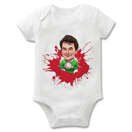 Brian Clough Splash The Football Artist Baby Grow