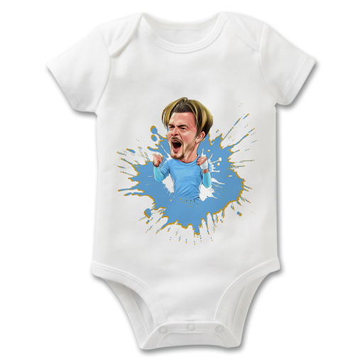 Jack Grealish Splash The Football Artist Baby Grow