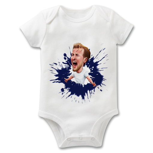 Harry Kane Splash The Football Artist Baby Grow