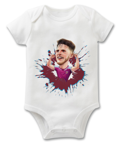 Declan Rice Splash The Football Artist Baby Grow