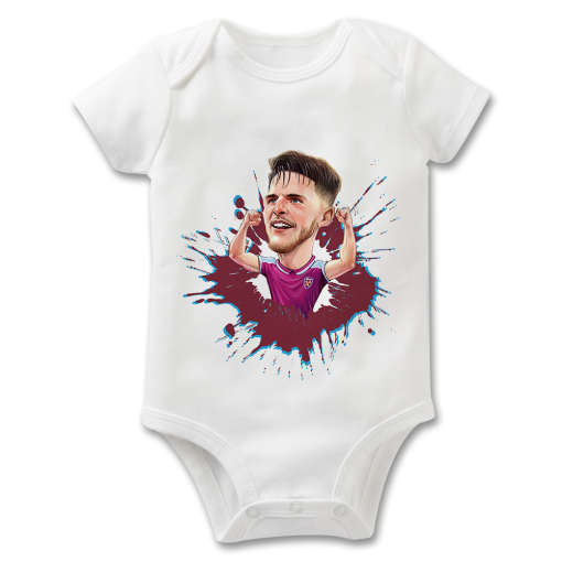 Declan Rice Splash The Football Artist Baby Grow