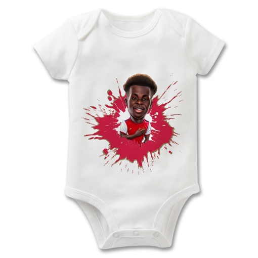 Saka Splash The Football Artist Baby Grow