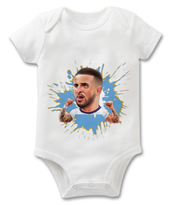 Kyle Walker Splash The Football Artist Baby Grow