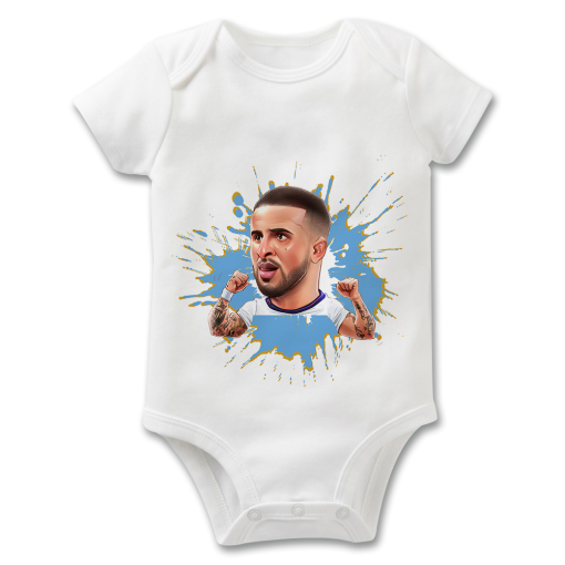 Kyle Walker Splash The Football Artist Baby Grow