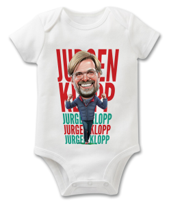 Klopp Text The Football Artist Baby Grow