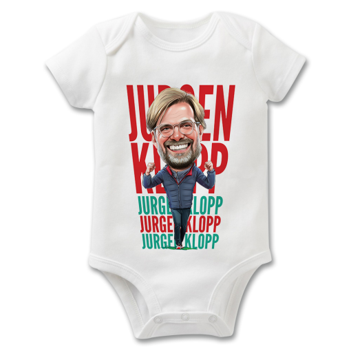 Klopp Text The Football Artist Baby Grow