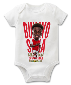 Bukayo Saka Text The Football Artist Baby Grow