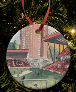 Charlton Stadium Water Colour Christmas Tree Decoration Bauble By Sam Edwards Artist
