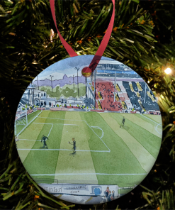 Lincoln Stadium Water Colour Christmas Tree Decoration Bauble By Sam Edwards Artist