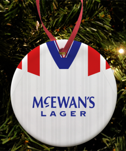 Rangers Retro Shirt Away 1992 Christmas Tree Decoration