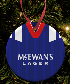 Rangers Retro Shirt 1992 Christmas Tree Decoration