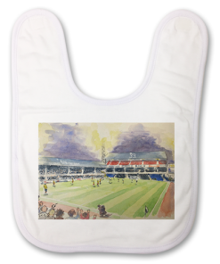 The Baseball Ground Water Colour Baby Bib Sam Edwards Artist