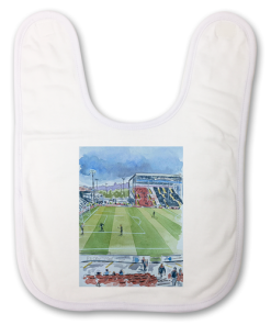 Lincoln City Stadium Water Colour Baby Bib Sam Edwards Artist