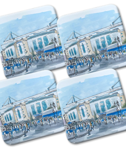 Chelsea Stadium Water Colour Coasters x4 By Sam Edwards Artist