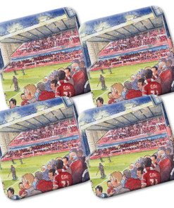 Nottingham Forest Stadium Water Colour Coasters x4 By Sam Edwards Artist