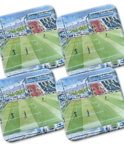 Lincoln City Stadium Water Colour Coasters x4 By Sam Edwards Artist
