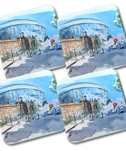 Tottenham Hotspur Stadium Water Colour Coasters x4 By Sam Edwards Artist