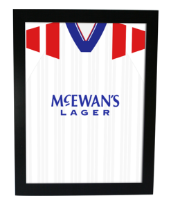Rangers Retro Kit Framed Print Away 1992