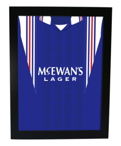 Rangers Retro Kit Framed Print Home 1996