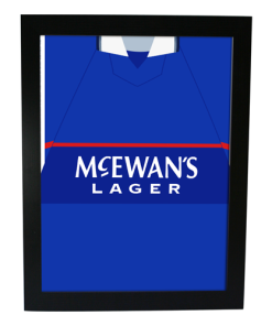 Rangers Retro Kit Framed Print Home 1998