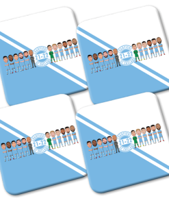 Man City Champions Of England 21-22 Coaster Pack Of 4