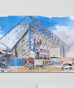 Leeds Utd Stadium Aluminium Wall Art Metal Sign By Sam Edwards Artist